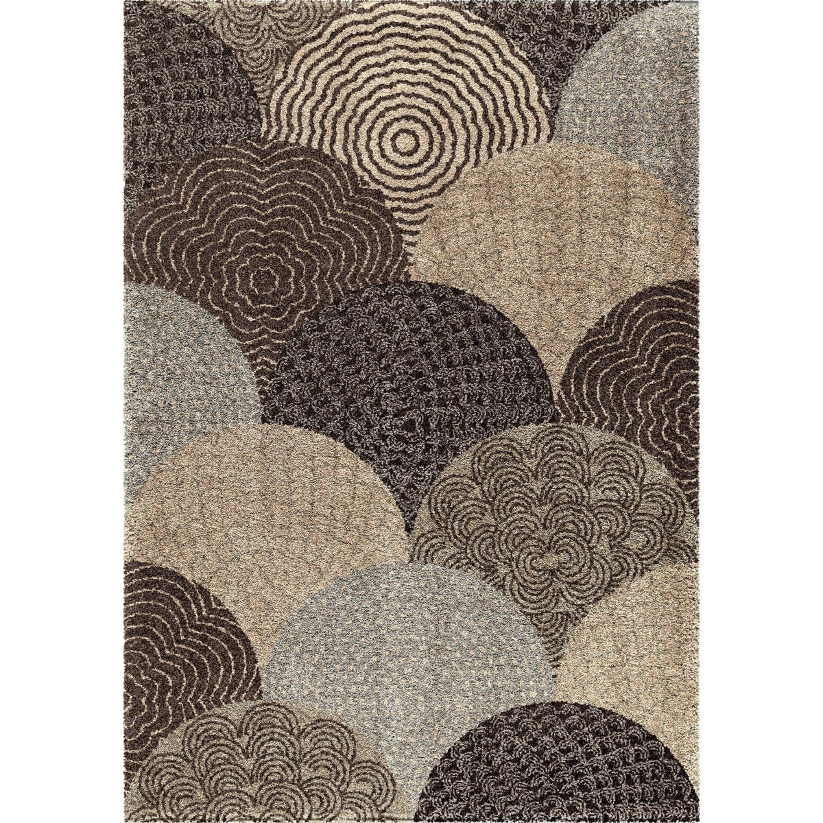 Orian Rugs Wild Weave Oystershell Seal Area Rug, 7'10&quot; X 10'10&quot;, Seal Black