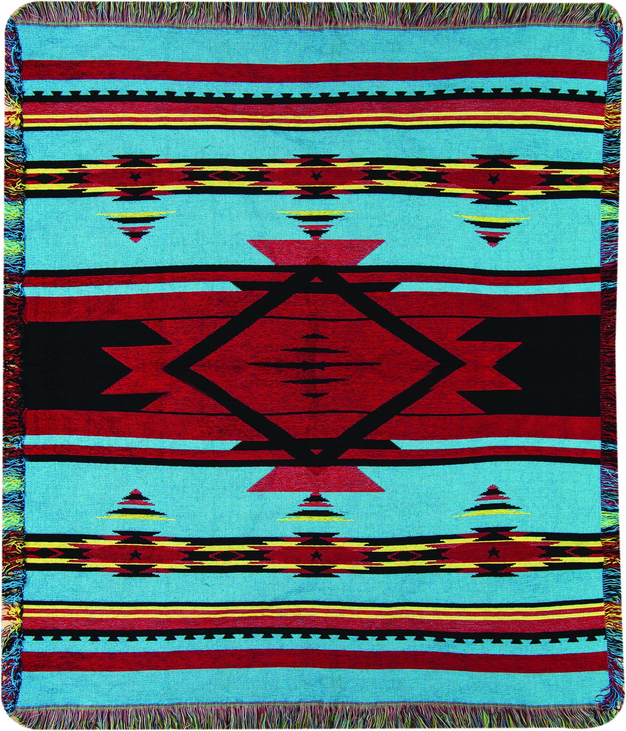 Manual Woodworkers & Weavers Tapestry Throw, Flame Bright, 50 x 60-Inch