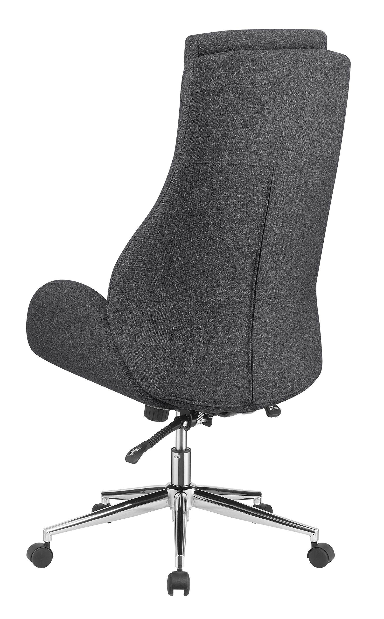 Coaster Furniture Upholstered Padded Seat Grey and Chrome Office Chair 23.5&quot; W x 30&quot; D x 46-49&quot; H 881150