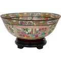 Red Lantern Oriental Furniture 14'' Rose Medallion Porcelain Bowl, Large, Multicolor