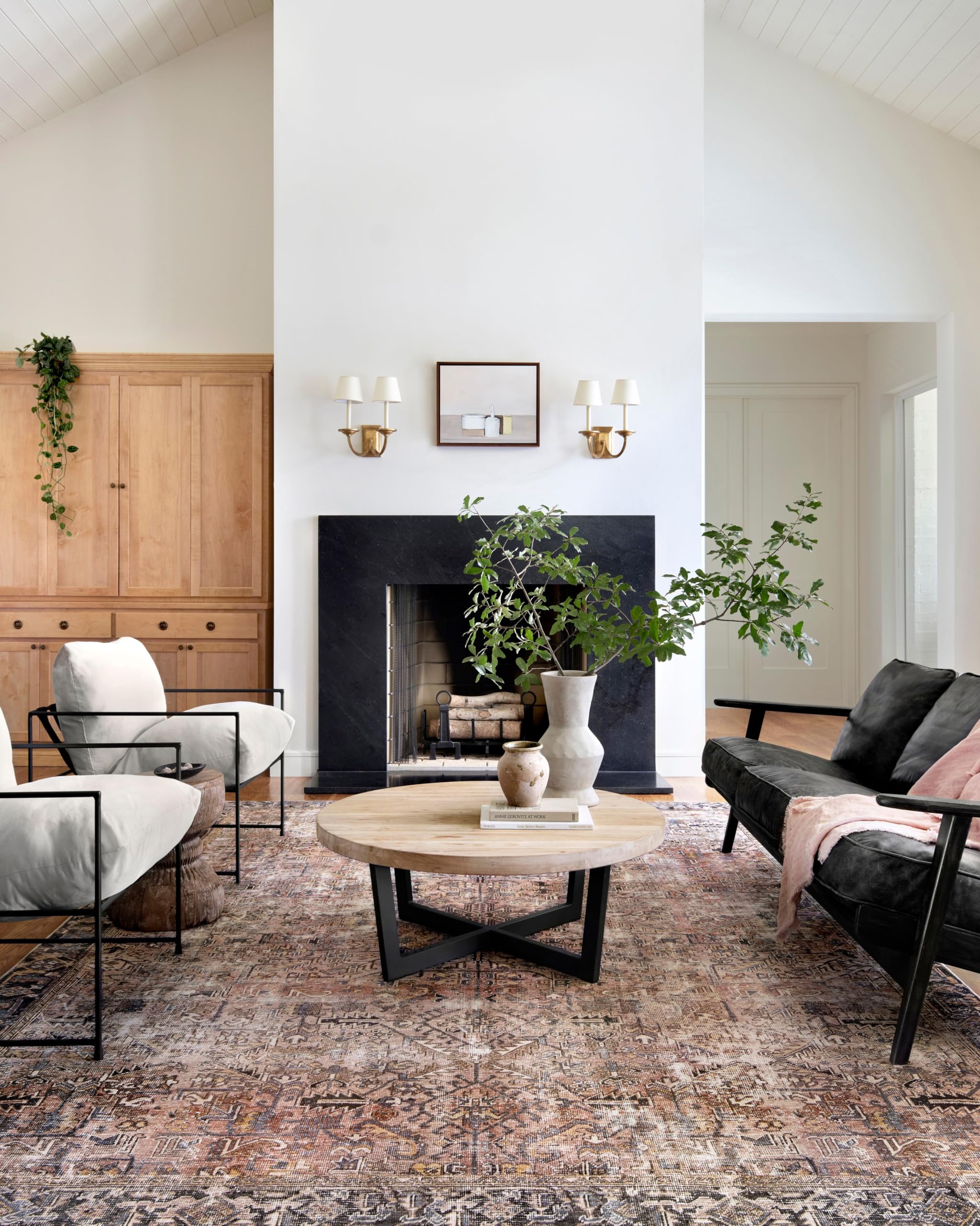 Loloi Chris Loves Julia x Jules Collection, Terracotta & Multi 2-6 x 9-6 Area Rug - Vintage Accent Rugs for Living Room, Bedro
