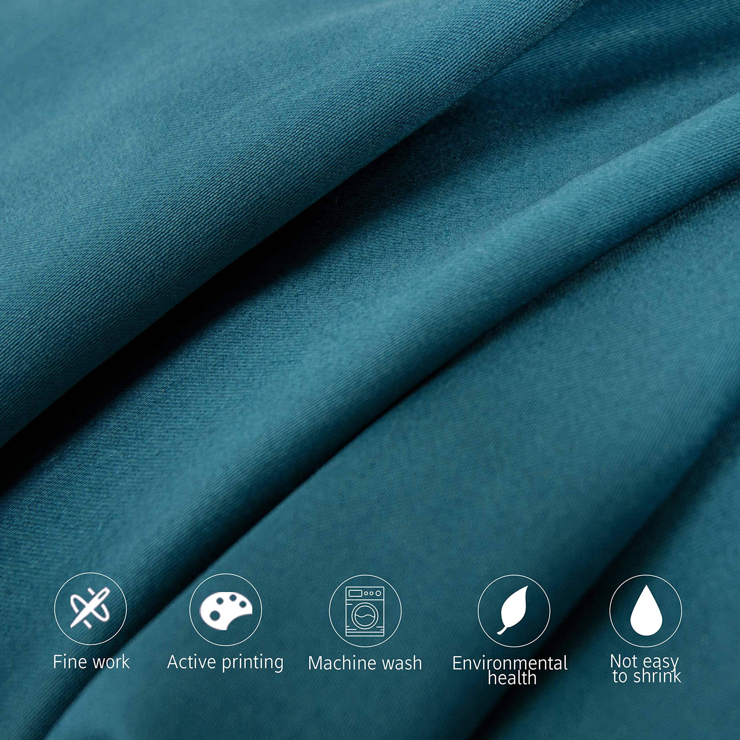 Ntbay 500 Thread Count 100% Egyptian Cotton King Pillowcases, Super Soft And Breathable Envelope Closure Pillow Cases, 20X36 Inches, Slate Blue