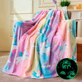 Joiedomi Glow In The Dark Blanket - Unicorns Gifts For Girls Age 2 3 4 5 6 7 8 9 10 11 12 Year Old - Soft Cozy Flannel Kids Thro