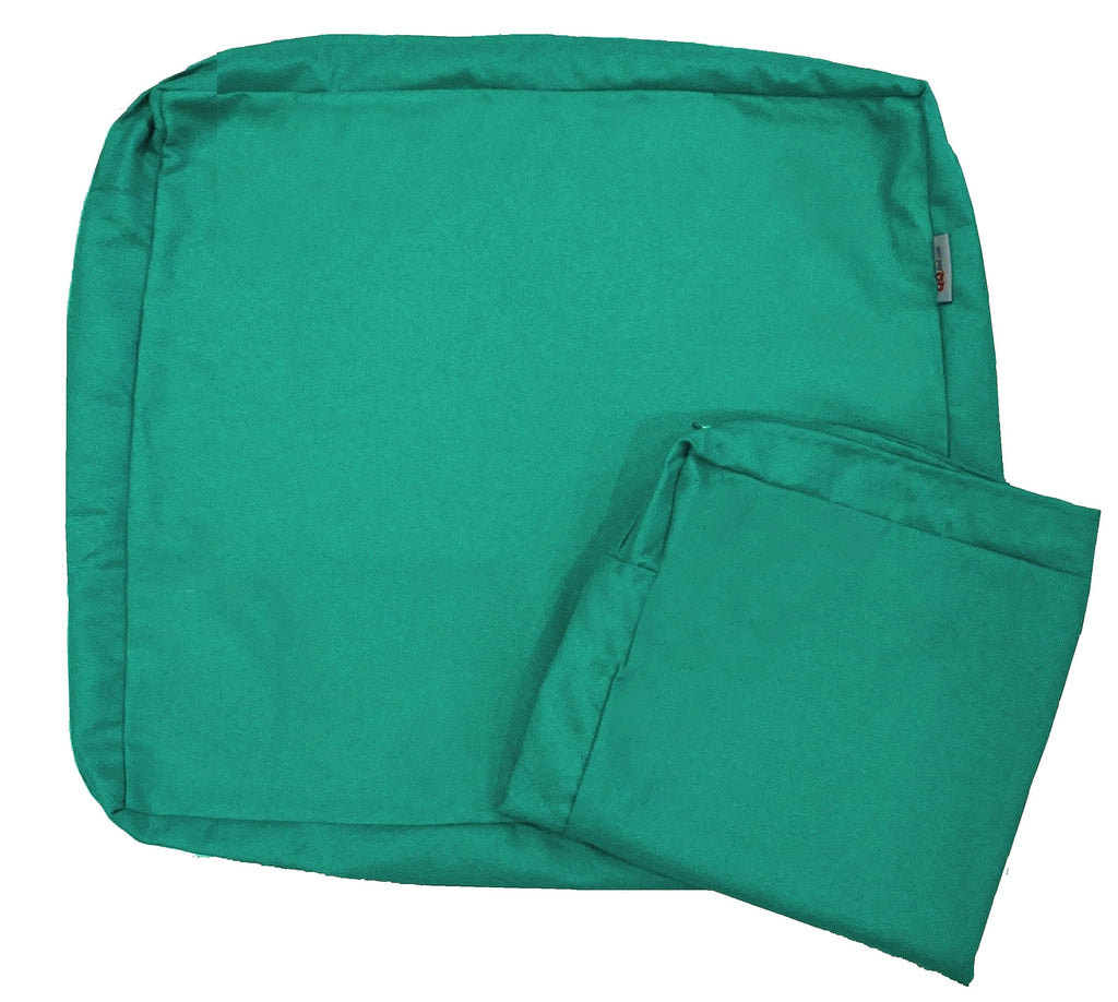 Qqbed 2 Pack 18X16X4 Inch Outdoor Water-Resistant Cushion Pillow Replacement Covers Only With Zipper For Patio Furniture, Sofa, Loveseat, Deep Seat Chair In Peacock Color