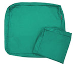 Qqbed 2 Pack 20X18X4 Inch Outdoor Water-Resistant Cushion Pillow Replacement Covers Only With Zipper For Patio Furniture, Sofa, Loveseat, Deep Seat Chair In Peacock Color