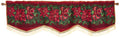 Violet Linen Decorative Christmas Poinsettias Design Tapestry 60' X 15' Window Valance