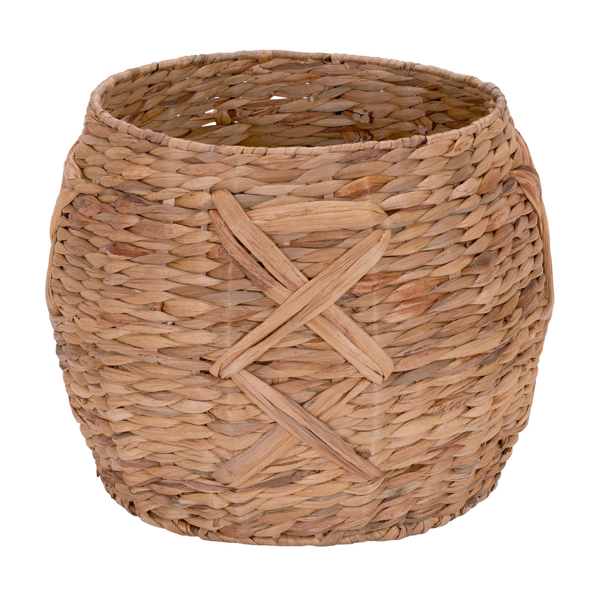 Household Essentials ML4112 Hyacinth Round Floor Basket, XDesign, Brown
