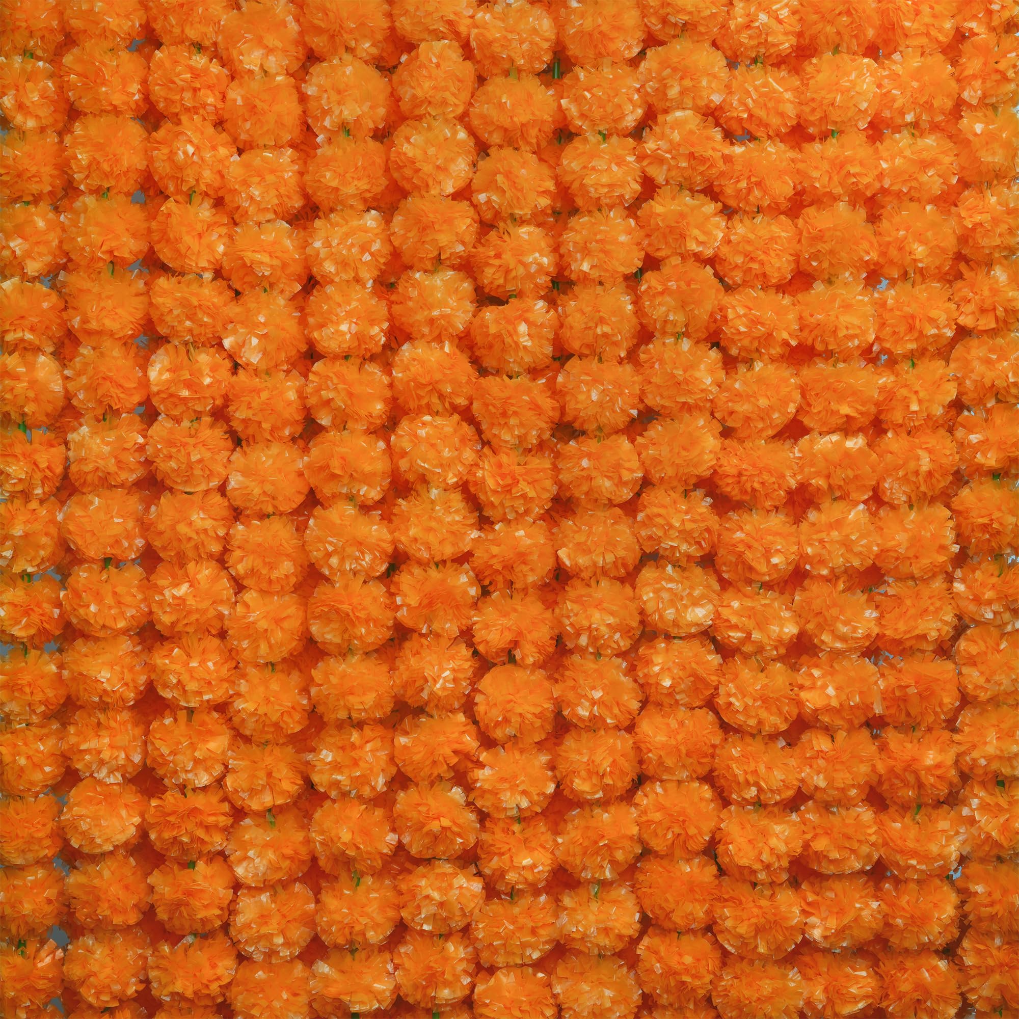 5Pcs Marigold Garland for Decoration, 5 Feet Artificial Marigold Flowers Diwali Decorations for Home, Orange Artificial Marigold