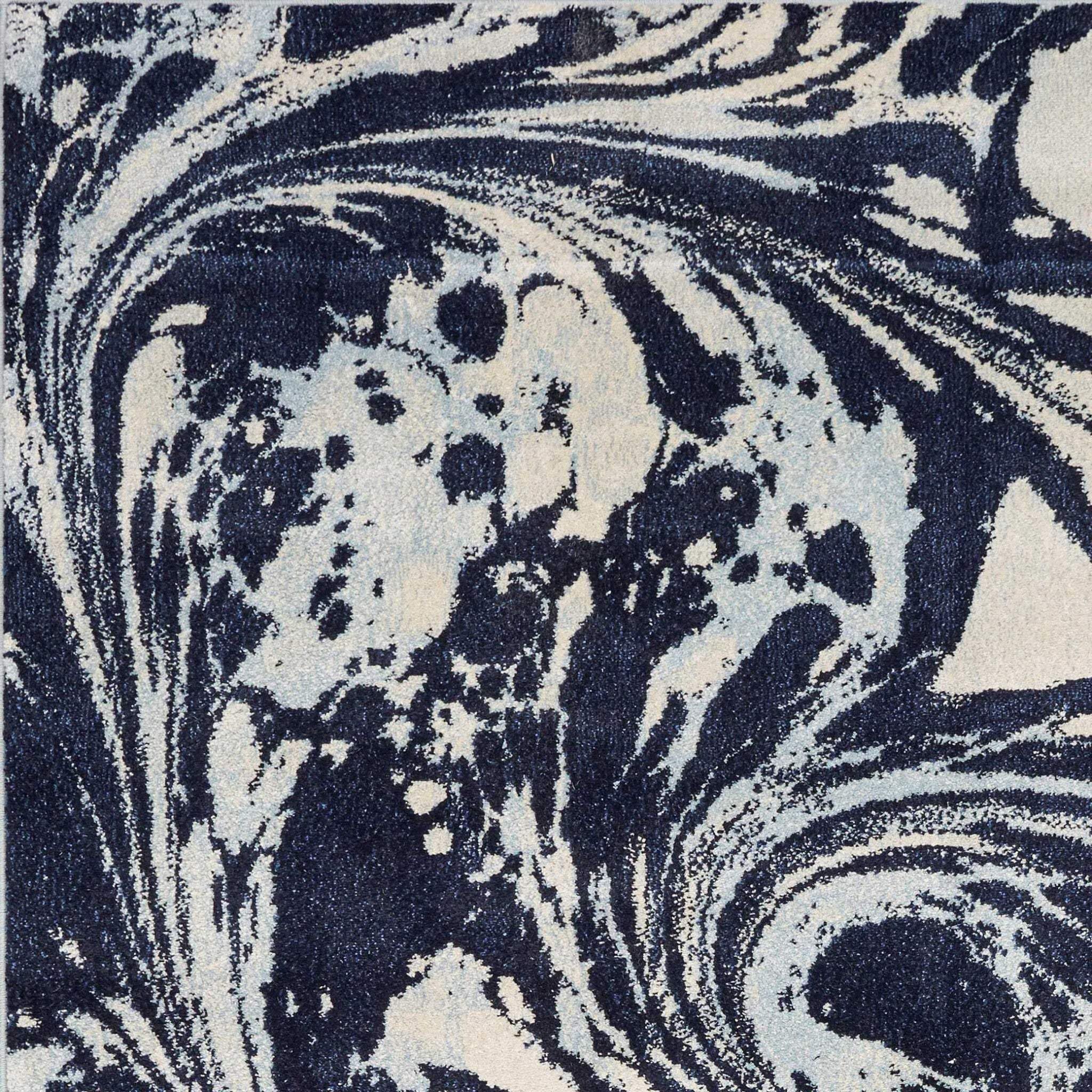 HomeRoots Decor 99' X 122' X 0.'5' Blue Polypropelene Rug