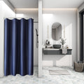 AooHome Small Shower Curtain Liner, Polyester Soft Solid Color Shower Curtain with Hooks for Hotel, Weighted Hem, Water Repellen