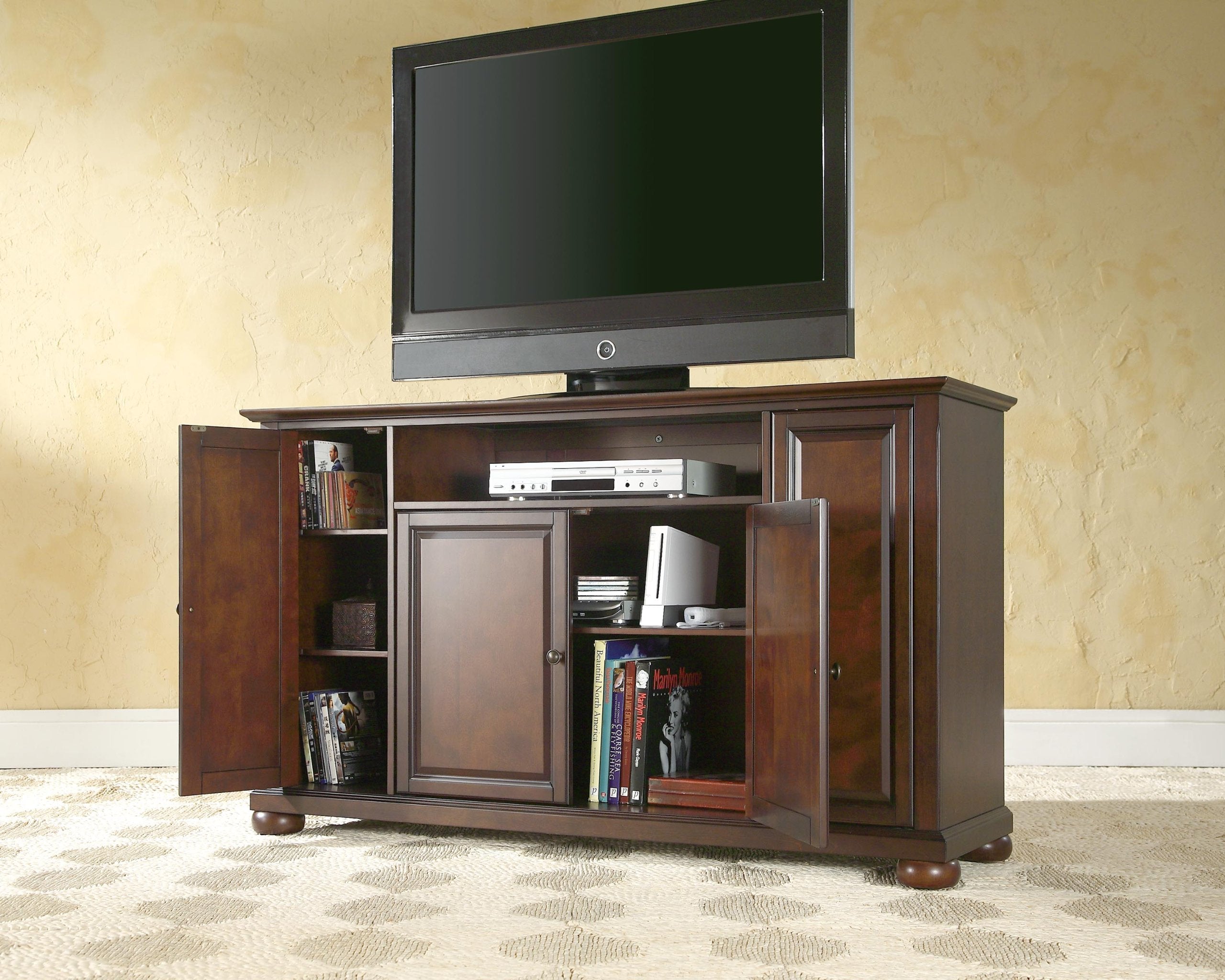 Crosley Furniture Alexandria 60-Inch Tv Stand - Vintage Mahogany