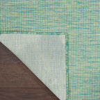 Nourison Positano Indoor/Outdoor Blue/Green 2'2' X 12' Area Rug, Easy Cleaning, Non Shedding, Bed Room, Living Room, Dining Room, Backyard, Deck, Patio (2X12)