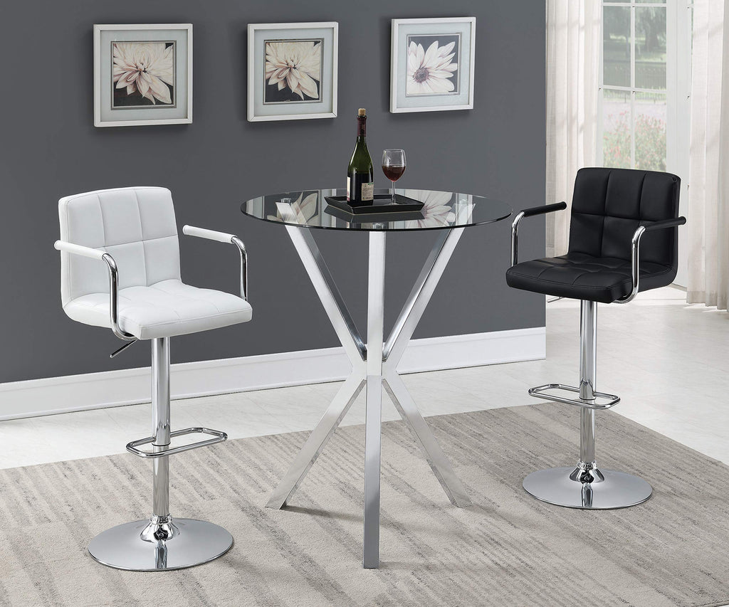 Coaster Furniture Adjustable Bar Stool White/White 121097