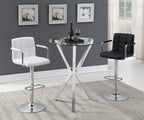 Coaster Furniture Adjustable Bar Stool White/White 121097