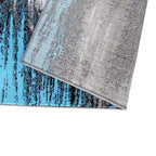 Flash Furniture Rylan Collection Abstract Area Rug - Scraped Design Blue Olefin Rug - 5' X 7' Area Rug - Jute Backing - Living Room, Bedroom, & Family Room