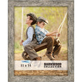 Icona Bay 11x14 Brown Oak Picture Frame, Country Rustic Style 11 x 14 Photo Frame, Table Top or Wall Mount, Barnwood Collection