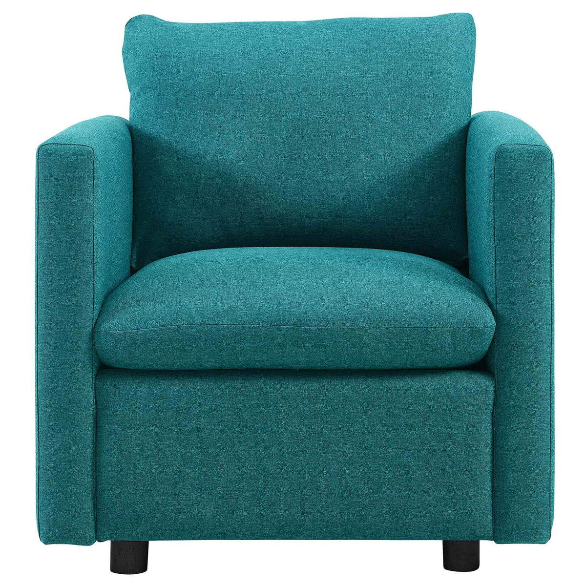 Modway Activate Contemporary Modern Fabric Upholstered Accent Lounge Armchair In Teal