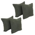Blazing Needles Square Faux Fur Throw Pillows, 17", Turell Army 4 Count