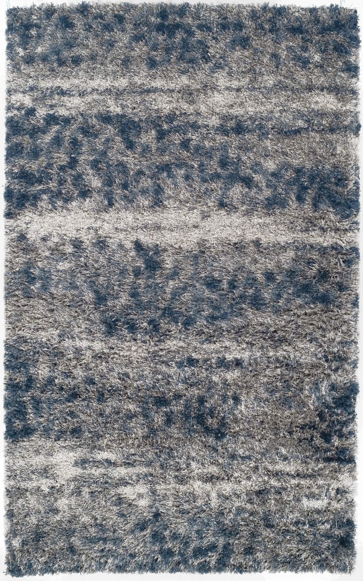 Addison Rugs Borealis Osbr37 Blue 3'3&quot; X 5'1&quot; Rectangle Soft Shag Area Rug, Easy Clean, Plush, Bedroom, Family Room, Living Room, Dining Room, Kitchen Rug