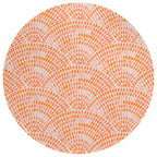 Addison Rugs Surfside ASR37 Peach 8' x 8' Indoor Outdoor Round Rug, Easy Clean, Machine Washable, Non Shedding, Bedroom, Living 