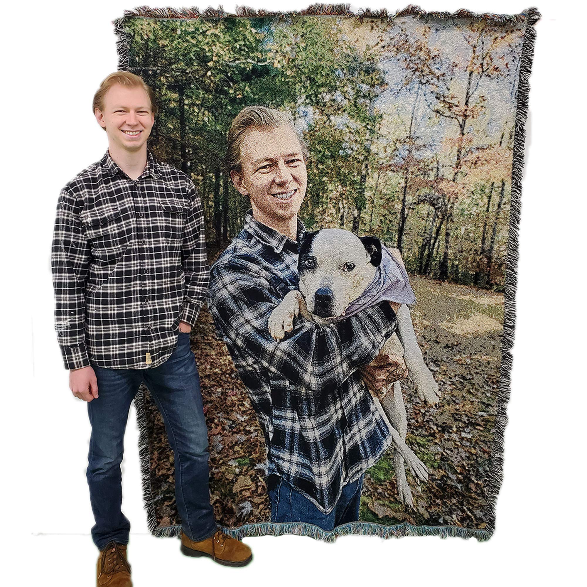 Pure Country Weavers Personalized Woven Photo Blanket - Not Printed - Custom Gift Picture Tapestry Throw - Made In The Usa (60X8