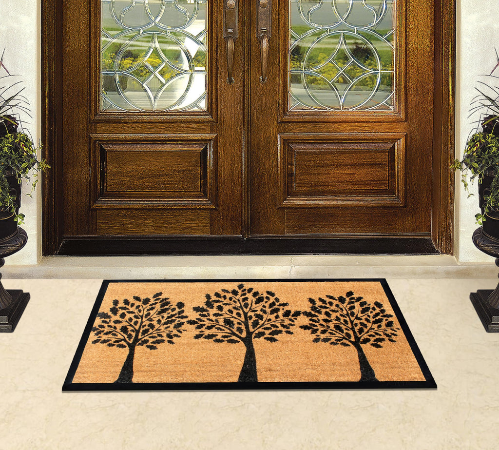 A1 Home Collections Entrance Door Mats, 24    X 48   , Durable Large Doormat, Non-Slip Welcome Doormat, Rubber Backed Thin-Profi