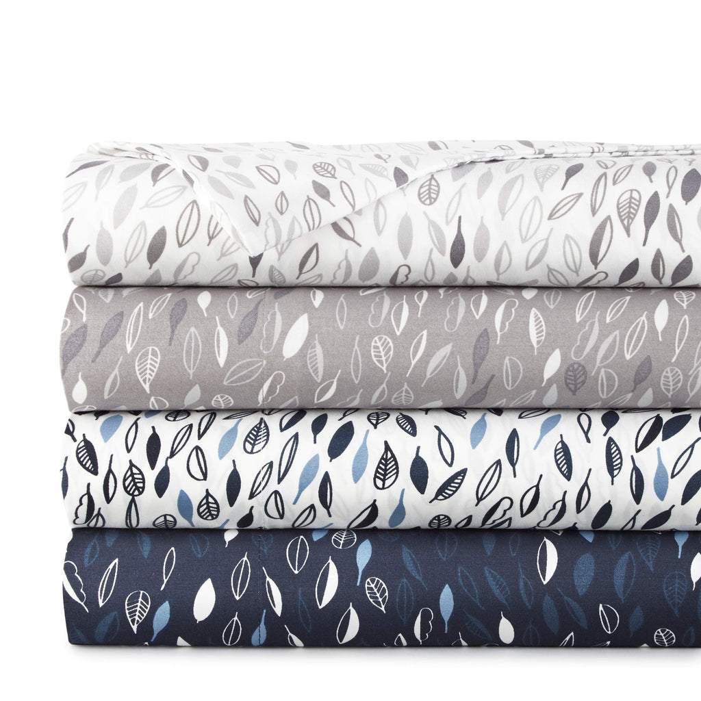 Southshore Fine Living, Inc. Botanical Leaves Collection, 3-Piece, 14-Inch Deep Pocket Sheet Set, Easy Care, Shrinkage Free Shee