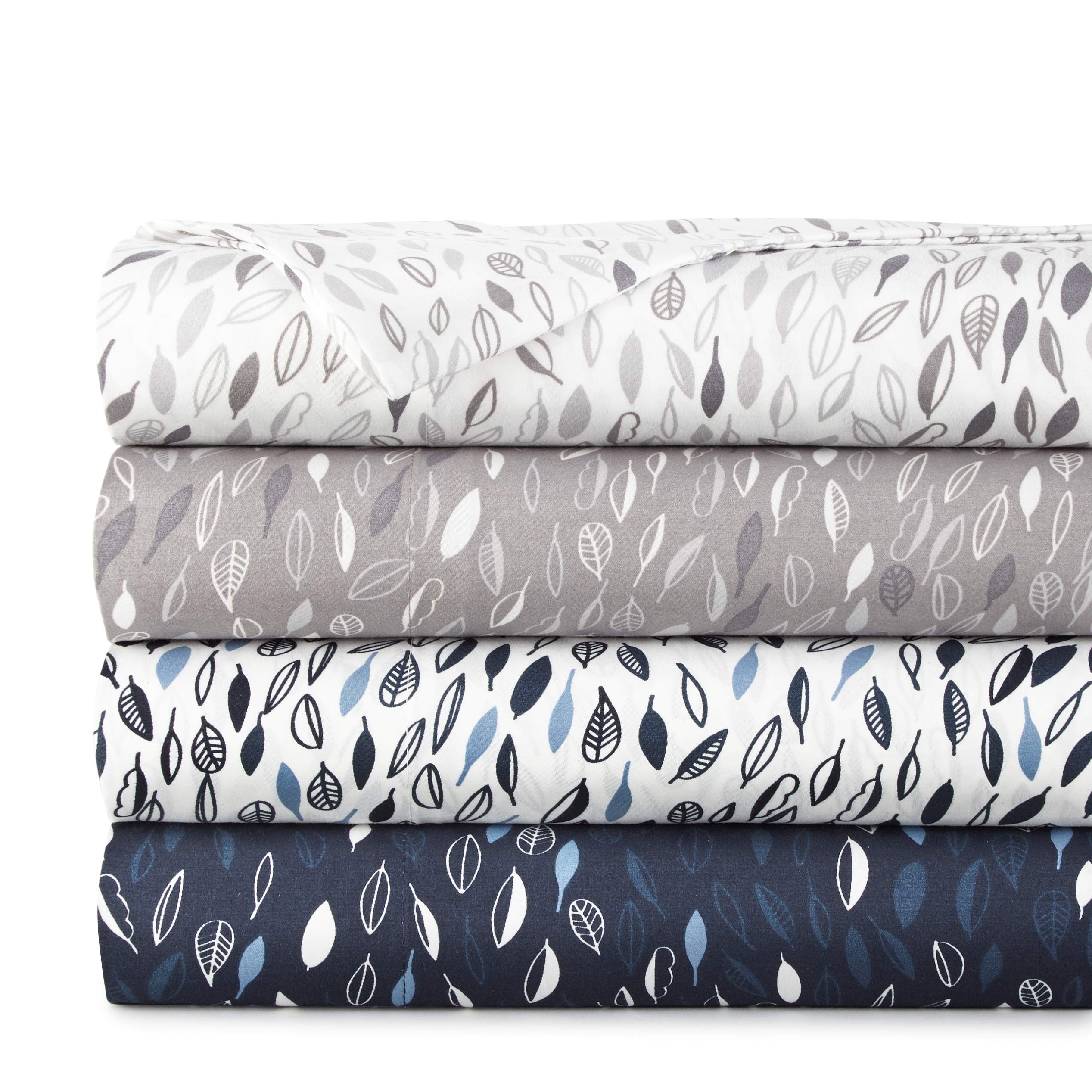 Southshore Fine Living, Inc. Botanical Leaves Collection, 3-Piece, 14-Inch Deep Pocket Sheet Set, Easy Care, Shrinkage Free Shee