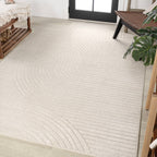 JONATHAN Y SCN100B-3 Skagen High-Low Minimalist Curve Geometric Indoor/Outdoor Area Rug, Modern, Contemporary, Geometric, Bohemi