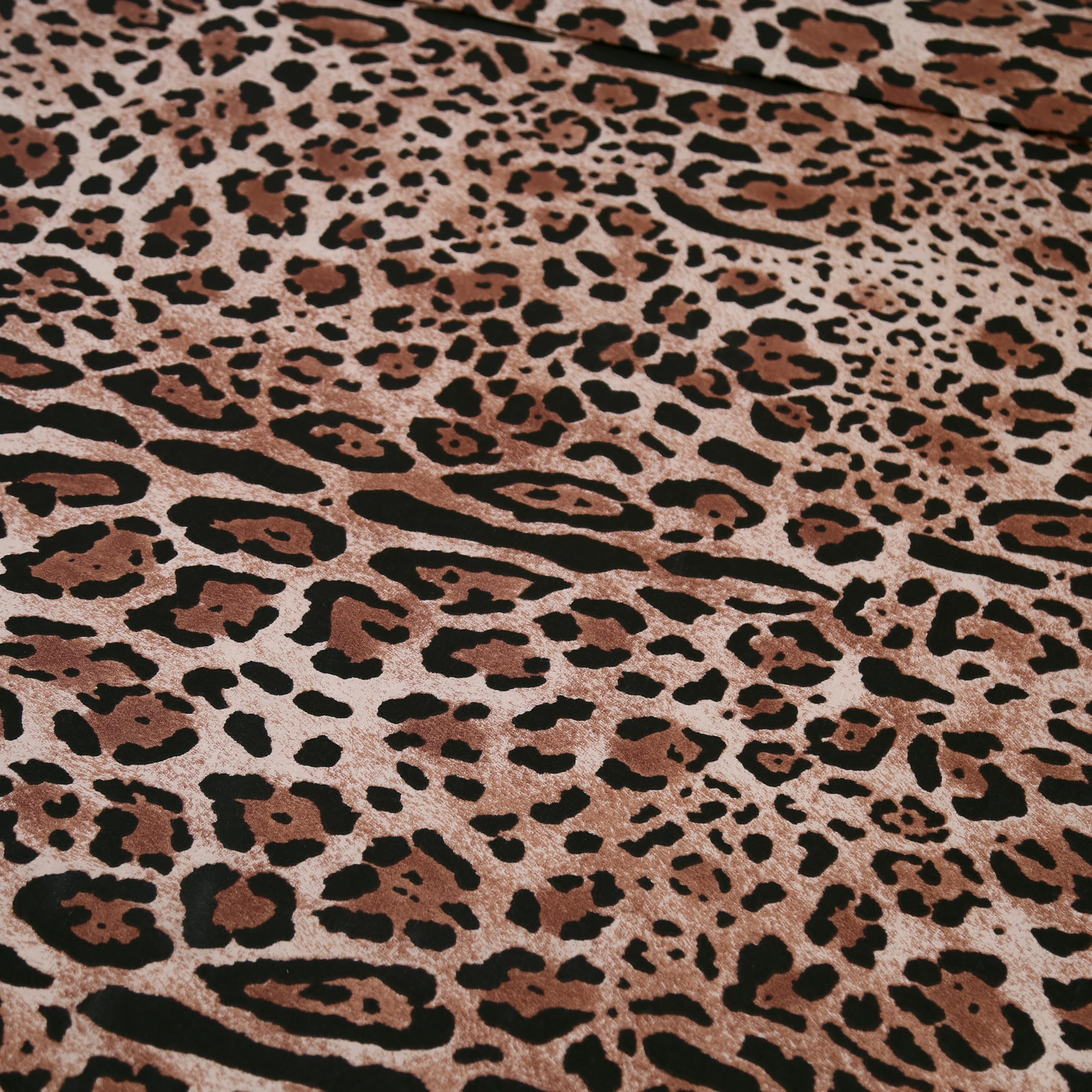 Sdy 4Pcs Leopard Bedding Sheets Queen Size Leopard Print Sheet Set Included 1 Fitted Sheet With 14'' Deep Pocket + 1 Top Flat Sh