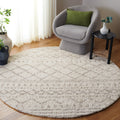 SAFAVIEH Arizona Shag Collection Area Rug - 5 x 8 Oval, Ivory & Beige, Moroccan Design, Non-Shedding & Easy Care, 1.6-inch Thi