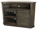 American Heartland Mfg. Tall Bower Shutter Corner Cart Tv Stand, Rustic Driftwood
