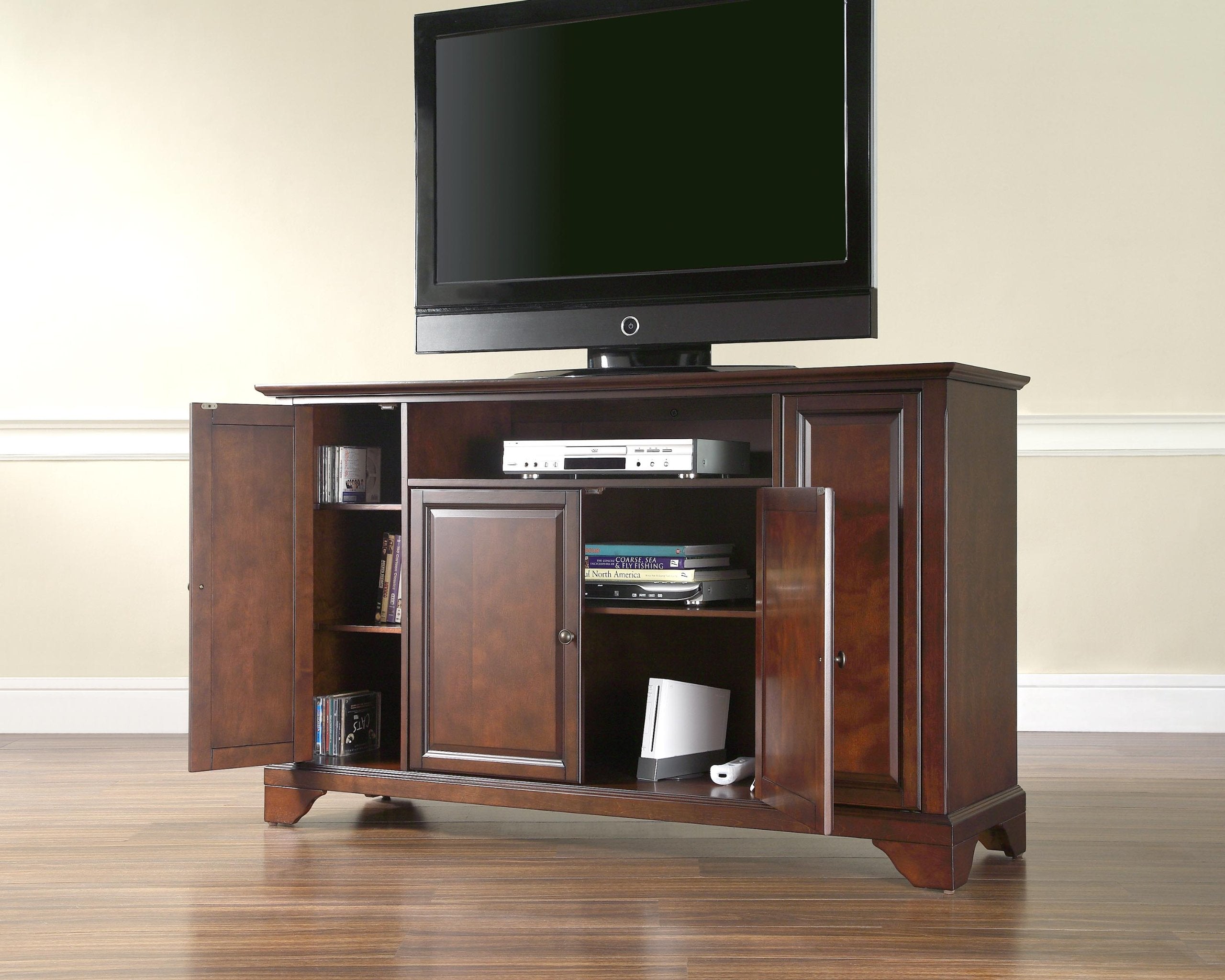 Crosley Furniture Lafayette 60-inch TV Stand - Vintage Mahogany