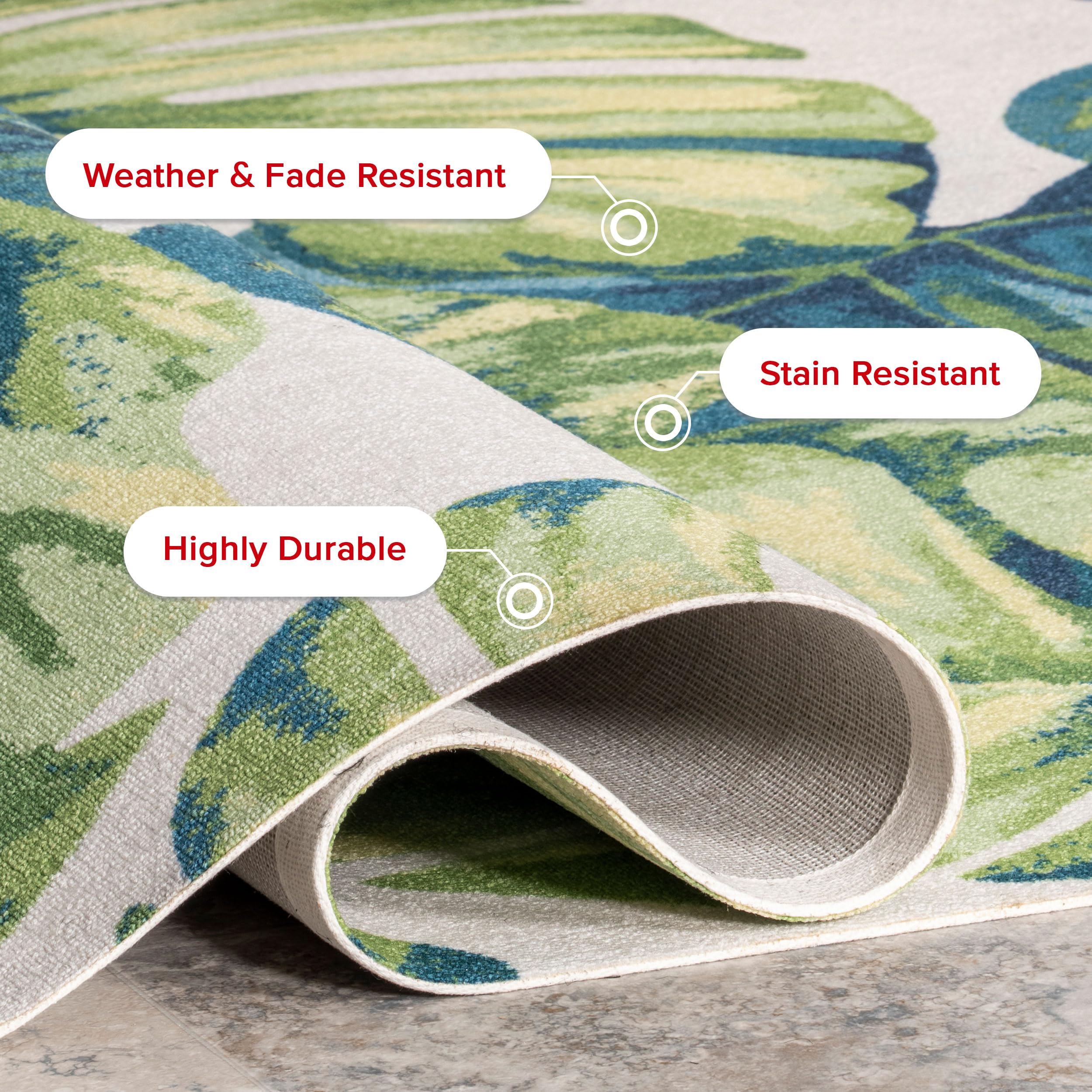 Nuloom Lisa Floral Indoor/Outdoor Accent Rug, 4' Square, Multi