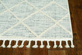 HomeRoots Polyester 12'x15' Ivory Grey Machine Woven Geometric Indoor Area Rug