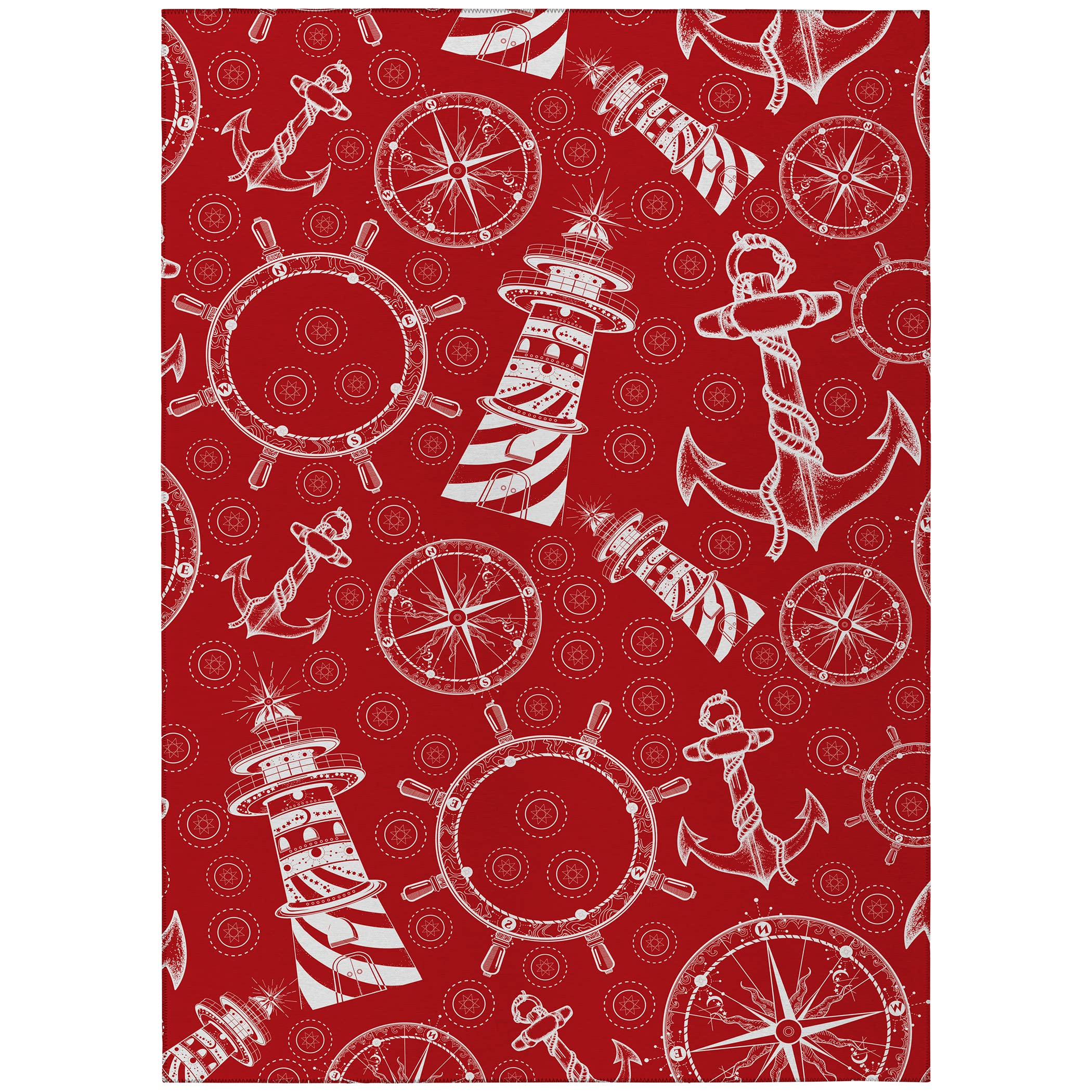 Addison Rugs Harpswell Ahp39 Ruby 9' X 12' Indoor Outdoor Rug, Easy Clean, Machine Washable, Non Shedding, Bedroom, Living Room, Dining Room, Kitchen, Patio Rug