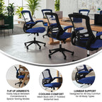 Flash Furniture Task Office Chair, Set of 1, Blue Mesh