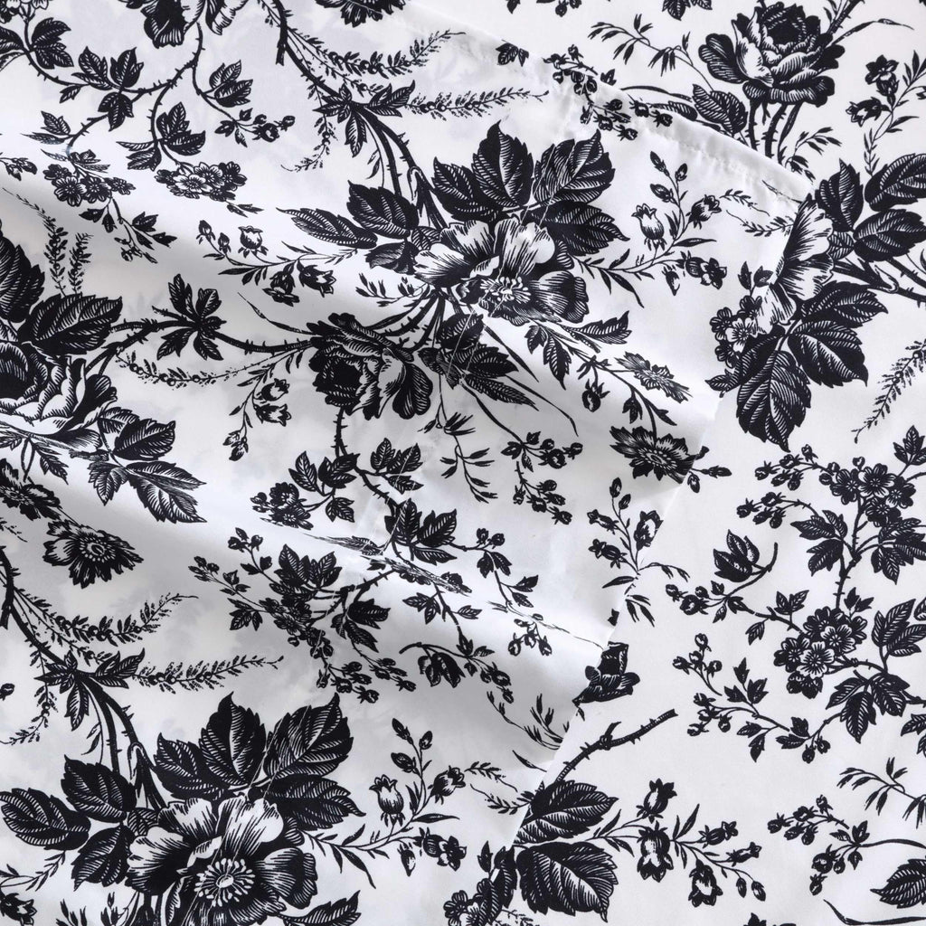 Betsey Johnson - King Sheets, Soft & Lightweight Bedding, Fade & Wrinkle Resistant (Betseys Toile Black, King)
