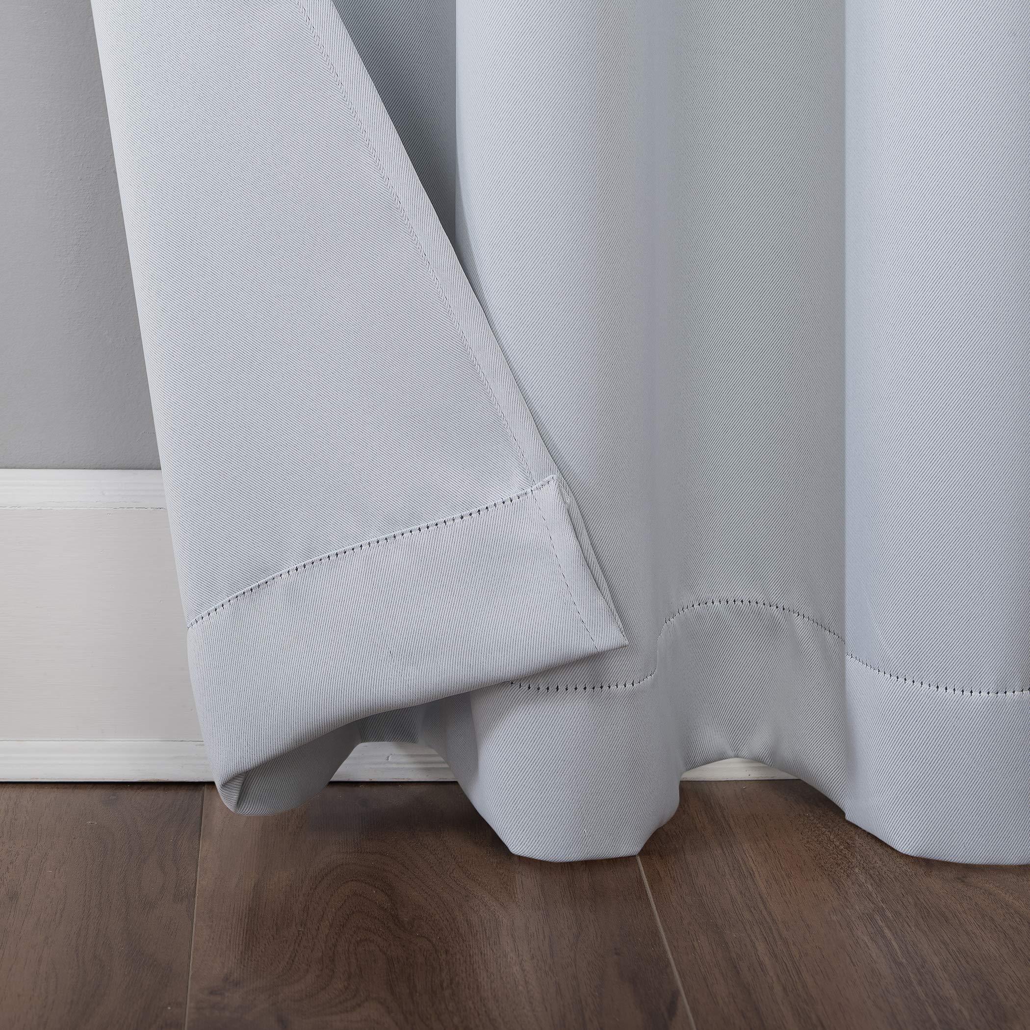 Sun Zero Easton Energy Saving Blackout Grommet Curtain Panel, 40' X 54', Dove White