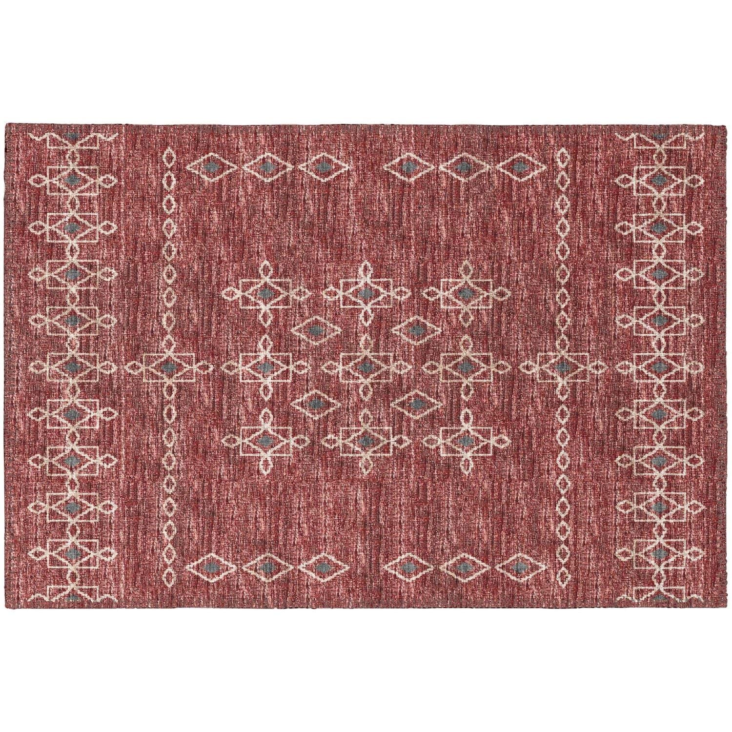 Sedona Sn3 Red Transitional Rug Rectangle 5' X 7 ' 6"