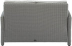 Crosley Furniture Bradenton Wicker Outdoor Loveseat, 2-Person Patio Couch for Porch, Deck, Backyard, Gray with Gray Cushions