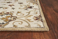 HomeRoots 5'X8' Champagne Beige Hand Tufted Traditional Floral Indoor Area Rug