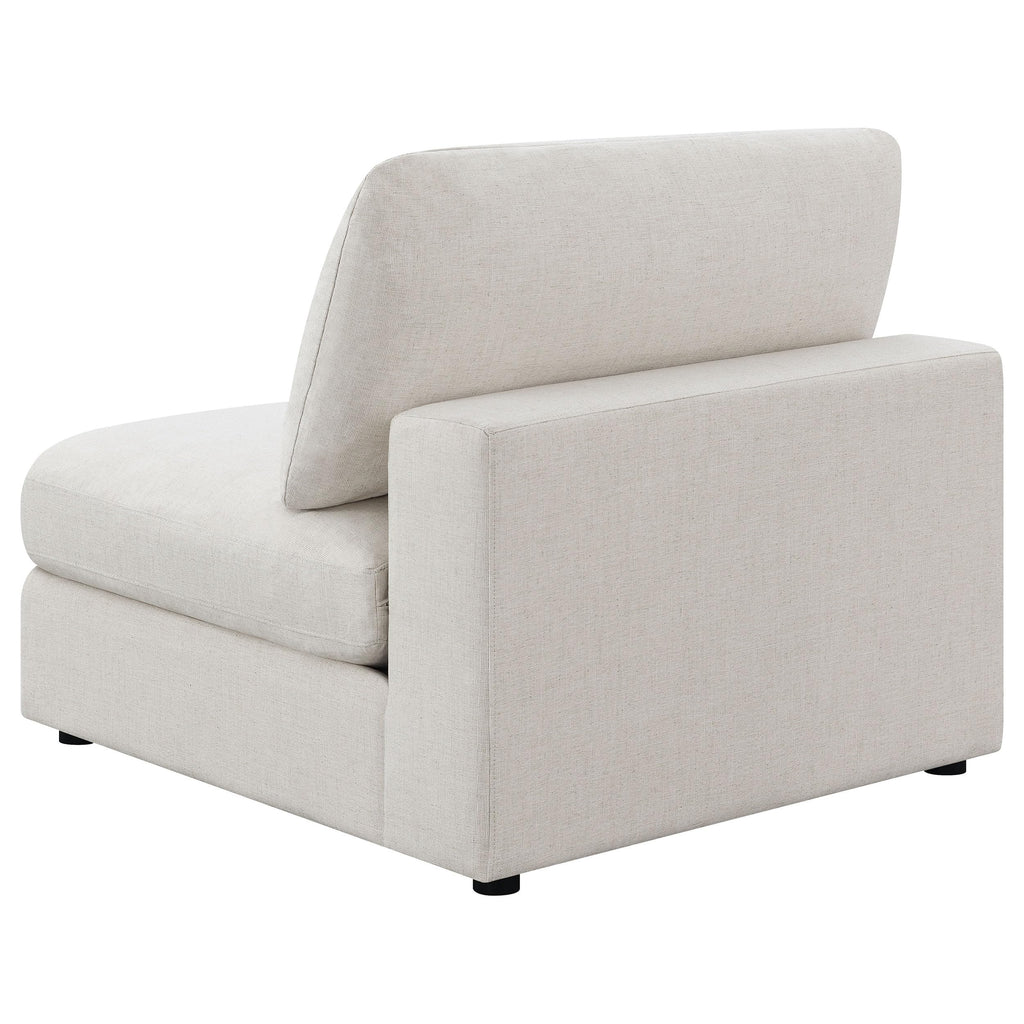 Coaster Home Furnishings Serene Upholstered Armless Chair Beige