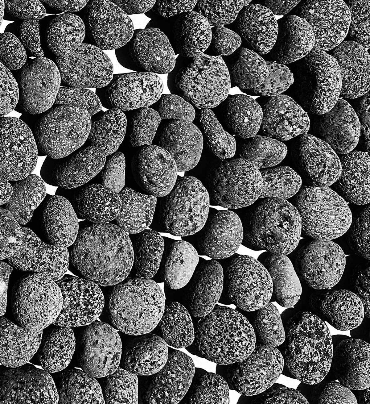 Premium Pebbles Lava Rock. 3 To 5 Inch - 20 Lbs. Tumbled Black/Gray Natural Lava Pebbles. For Outdoor Gas Fire Pits And For Deco