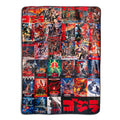 Surreal Entertainment Godzilla Movie Poster Oversized Plush Throw Blanket | Cozy Sherpa Cover For Sofa, Bed Super Soft Fleece Of
