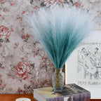 Mandy'S 20Pcs Teal Silk Pampas Grass Artificial Fake Flowers 18'' For Mother'S Day Easter Home Kitchen Wedding Decorations Weddi