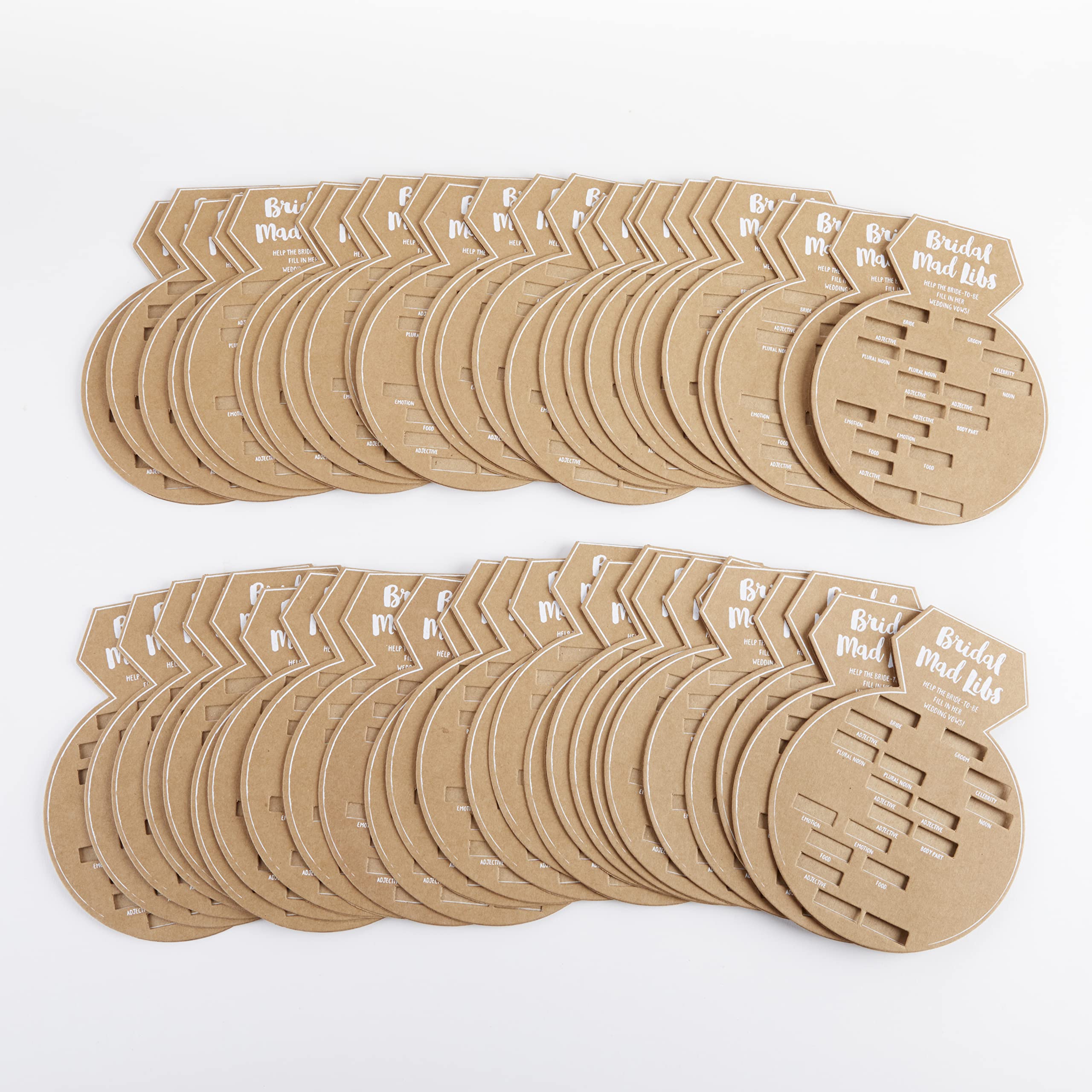 Kate Aspen 28441Na Bridal Shower Games, Ring Shaped Mad Libs Cards (Set Of 50) Wedding Shower Game, Engagement Party, Bacheloret