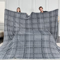 Serenhom Soft Cozy 120X120 Inches Seamless Oversized King Fleece Blanket, Line Pattern Giant Huge, Extra Large 10'X10' Blanket C