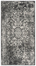 SAFAVIEH Evoke Collection 22 x 4 Black / Grey EVK256R Oriental Distressed Non-Shedding Living Room Bedroom Accent Rug