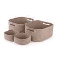 VIRETH HAUS 4 Pack Storage Baskets for Shelves, 17x13x7.5 & 7x7x3.5